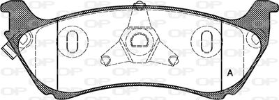 BPA069801 OPEN PARTS Комплект тормозных колодок, дисковый тормоз