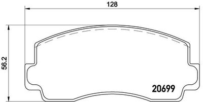 P54002 BREMBO Комплект тормозных колодок, дисковый тормоз