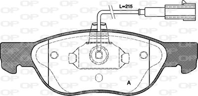 BPA058722 OPEN PARTS Комплект тормозных колодок, дисковый тормоз