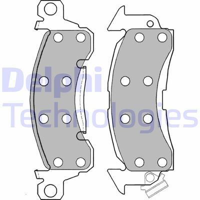 LP1256 DELPHI Комплект тормозных колодок, дисковый тормоз