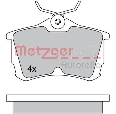 1170435 METZGER Комплект тормозных колодок, дисковый тормоз