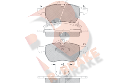 RB1248 R BRAKE Комплект тормозных колодок, дисковый тормоз