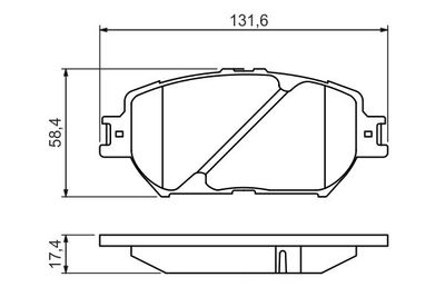 0986494418 BOSCH Комплект тормозных колодок, дисковый тормоз