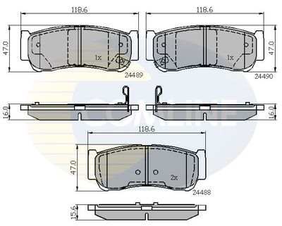 CBP31714 COMLINE Комплект тормозных колодок, дисковый тормоз