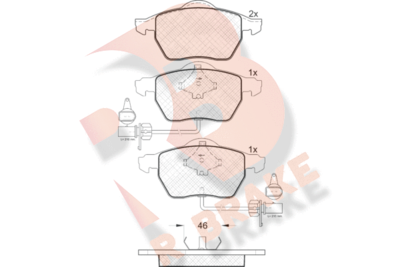 RB1331 R BRAKE Комплект тормозных колодок, дисковый тормоз