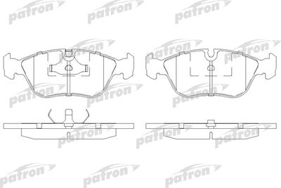 PBP1285 PATRON Комплект тормозных колодок, дисковый тормоз