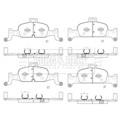 BBP2602 BORG & BECK Комплект тормозных колодок, дисковый тормоз