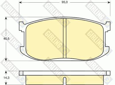 6102529 GIRLING Комплект тормозных колодок, дисковый тормоз