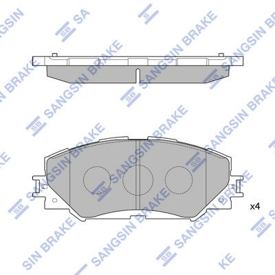 SP2093 Hi-Q Комплект тормозных колодок, дисковый тормоз