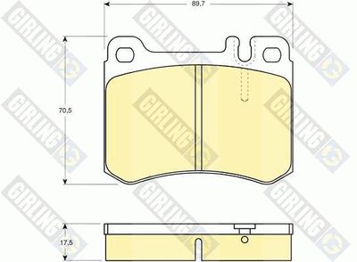 6109292 GIRLING Комплект тормозных колодок, дисковый тормоз