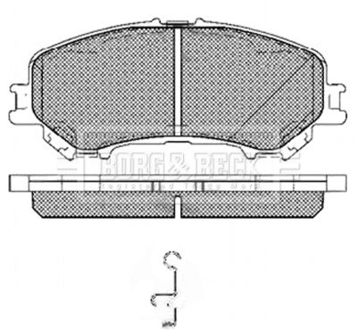 BBP2487 BORG & BECK Комплект тормозных колодок, дисковый тормоз