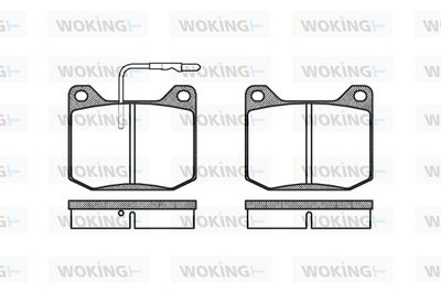 P145332 WOKING Комплект тормозных колодок, дисковый тормоз