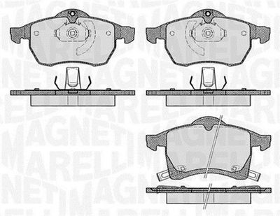 363916060523 MAGNETI MARELLI Комплект тормозных колодок, дисковый тормоз