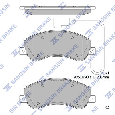 SP1675 Hi-Q Комплект тормозных колодок, дисковый тормоз