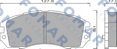 FO464181 FOMAR Friction Комплект тормозных колодок, дисковый тормоз