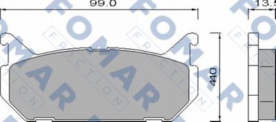 FO455181 FOMAR Friction Комплект тормозных колодок, дисковый тормоз