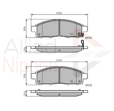 ADB31584 COMLINE Комплект тормозных колодок, дисковый тормоз