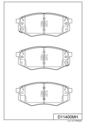 D11400MH MK Kashiyama Комплект тормозных колодок, дисковый тормоз