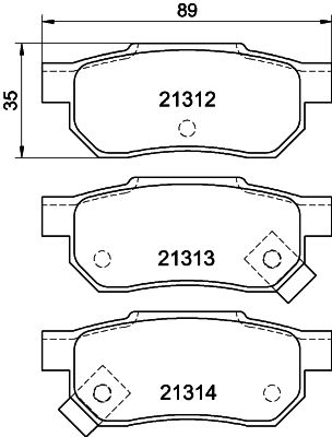 8DB355026901 HELLA Комплект тормозных колодок, дисковый тормоз