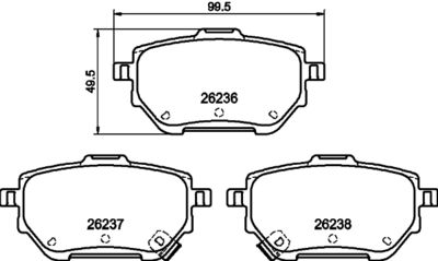 8DB355040711 HELLA PAGID Комплект тормозных колодок, дисковый тормоз