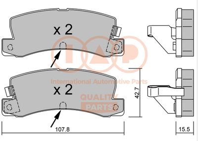 70417188P IAP QUALITY PARTS Комплект тормозных колодок, дисковый тормоз