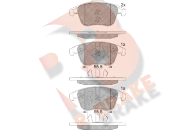 RB2231203 R BRAKE Комплект тормозных колодок, дисковый тормоз