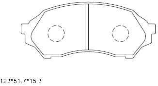 KD3725 ASIMCO Комплект тормозных колодок, дисковый тормоз