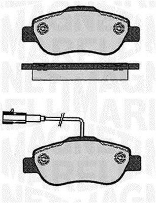 363916060215 MAGNETI MARELLI Комплект тормозных колодок, дисковый тормоз