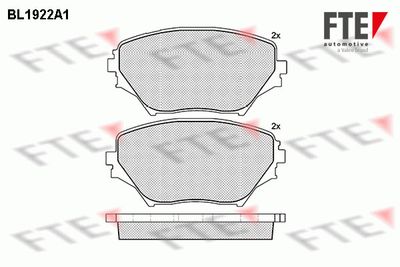 BL1922A1 FTE Комплект тормозных колодок, дисковый тормоз