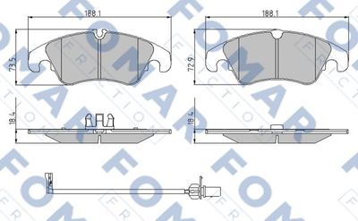 FO962281 FOMAR Friction Комплект тормозных колодок, дисковый тормоз