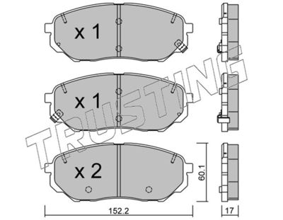 10960 TRUSTING Комплект тормозных колодок, дисковый тормоз