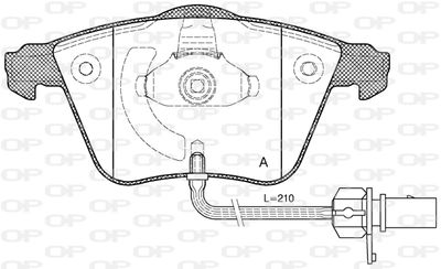 BPA096412 OPEN PARTS Комплект тормозных колодок, дисковый тормоз