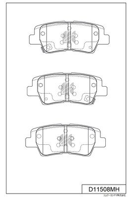 D11508MH MK Kashiyama Комплект тормозных колодок, дисковый тормоз