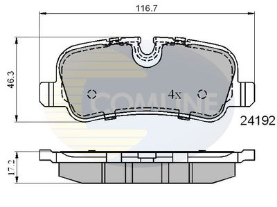 CBP01726 COMLINE Комплект тормозных колодок, дисковый тормоз