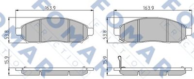 FO935081 FOMAR Friction Комплект тормозных колодок, дисковый тормоз