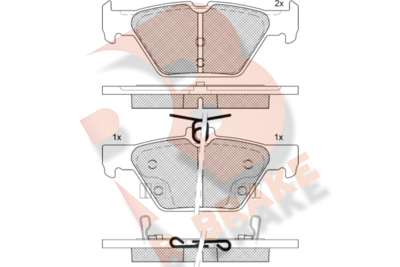 RB2242 R BRAKE Комплект тормозных колодок, дисковый тормоз