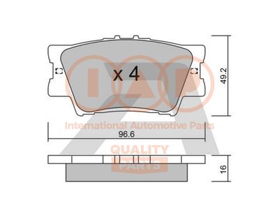 70417059P IAP QUALITY PARTS Комплект тормозных колодок, дисковый тормоз