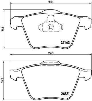 P24077X BREMBO Комплект тормозных колодок, дисковый тормоз