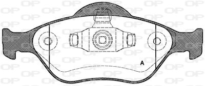 BPA076600 OPEN PARTS Комплект тормозных колодок, дисковый тормоз