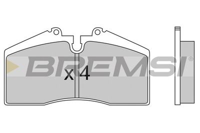 BP2449 BREMSI Комплект тормозных колодок, дисковый тормоз