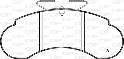 BPA014220 OPEN PARTS Комплект тормозных колодок, дисковый тормоз