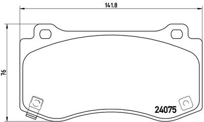 P11023 BREMBO Комплект тормозных колодок, дисковый тормоз