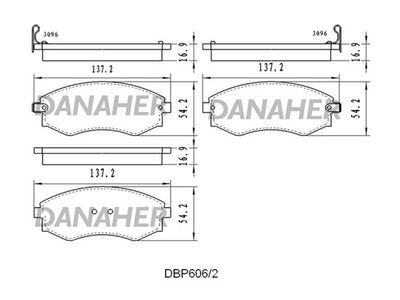 DBP6062 DANAHER Комплект тормозных колодок, дисковый тормоз