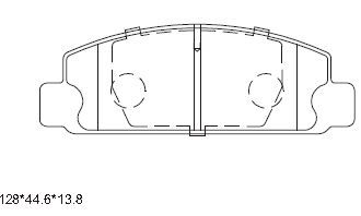 KD3772 ASIMCO Комплект тормозных колодок, дисковый тормоз