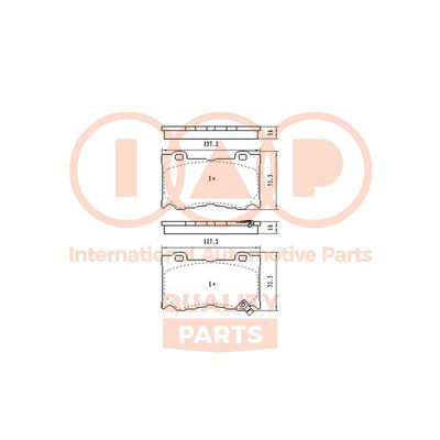 70413121 IAP QUALITY PARTS Комплект тормозных колодок, дисковый тормоз