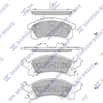 SP1281 Hi-Q Комплект тормозных колодок, дисковый тормоз