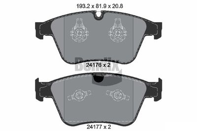 BPD2103 BENDIX Braking Комплект тормозных колодок, дисковый тормоз