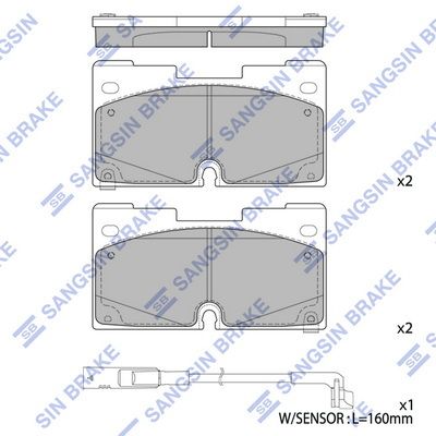 SP4506 Hi-Q Комплект тормозных колодок, дисковый тормоз