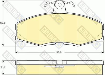 6104731 GIRLING Комплект тормозных колодок, дисковый тормоз