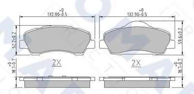 FO251381 FOMAR Friction Комплект тормозных колодок, дисковый тормоз